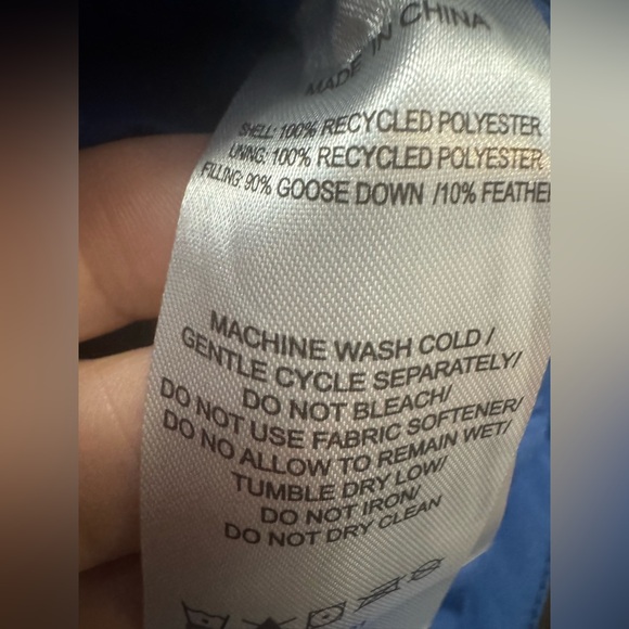 Quince Responsible Hooded Blue down filled Puffer Vest - Picture 8 of 12